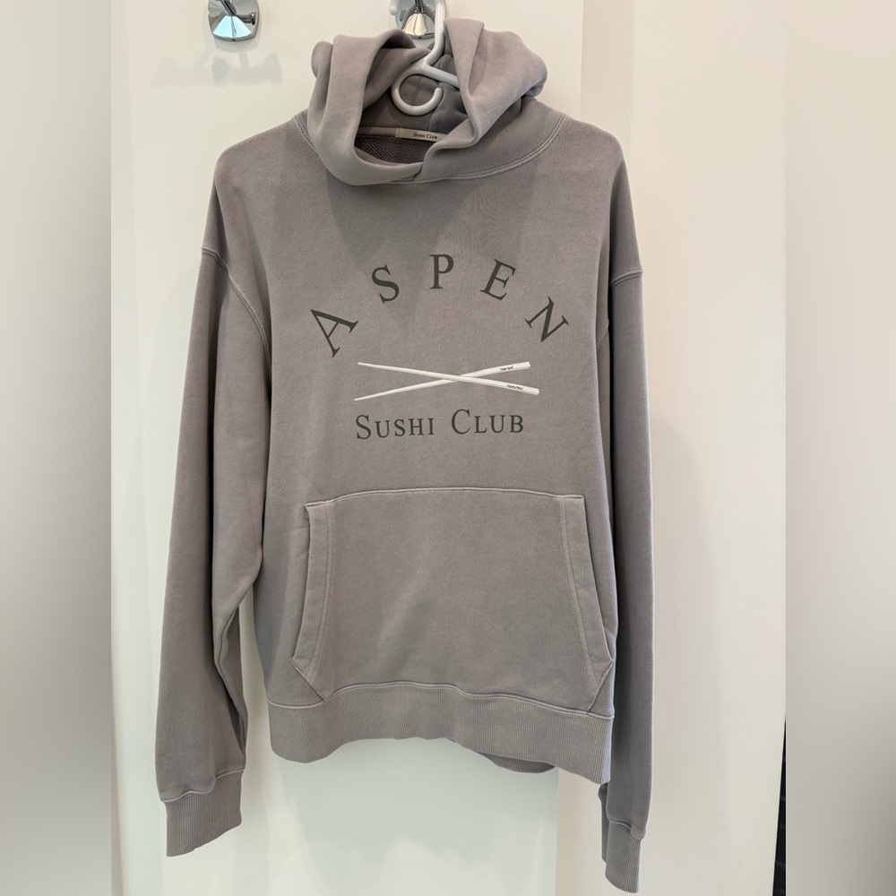 Aspen Sushi Club NWTs - Gray Hoodie Size Medium